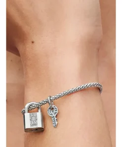 Alternative view of Padlock and Key Dangle Charm