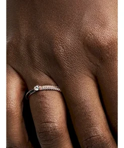 Alternative view of Pandora ME Pavé & Black Dual Ring