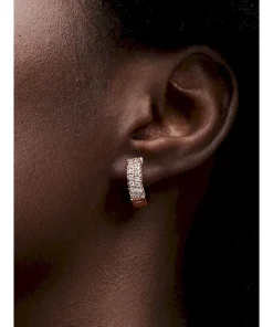 Alternative view of Pandora Timeless Pavé Double-row Hoop Earrings