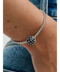 Alternative view of Sparkling Pavé Round Black Charm