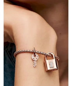 Alternative view of Padlock & Key Dangle Charm