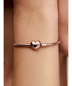 Alternative view of Pandora Moments Heart Clasp Snake Chain Bracelet