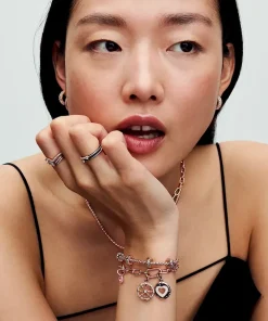 Alternative view of Pandora ME Pink Chakra Heart Mini Dangle Charm