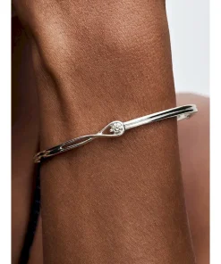 Alternative view of Pandora Infinite 14k White Gold Lab-grown Diamond Bangle